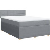 Maison Chic Box spring postelja - Vzmetna postelja z vzmetnico svetlo siva 140x200 cm blago SL17824, (21894809) | Shoptok.si