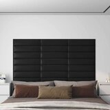  Zidna uzglavlja 12 pcs Crna 60 x 15 cm tkanina - Crna 60 x 15 cm Pravokutno | shoptok.hr