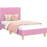  Otroški posteljni okvir z vznožjem Roza 80 x 160 cm blago, (5000104730) | Shoptok.si