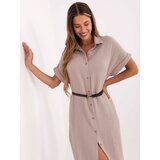 Italy Moda Dress-MI-SK-A2494.99-dark beige | Shoptok.si