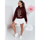 DStreet Bluza damska oversize z kapturem LOVEWILL bordowa | Shoptok.si
