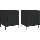 Maison Chic Dvo delni komplet Nočne omarice - Nočne mize črna 40x40x50 cm inženirski les, (21690305) | Shoptok.si