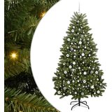 vidaXL Umjetno božićno drvce S LED lampica Zelena 210 cm PVC i metal | shoptok.hr