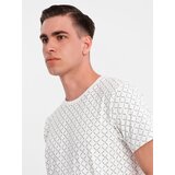 Ombre Men's full print knit shirt - white | Shoptok.si