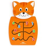 Viga drvena Montessori ploča za učenje brojeva Mačka | shoptok.hr