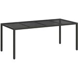  Stol za vrt Crna 190 x 90 x 75 cm poliratan | shoptok.hr
