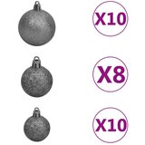  Umjetno božićno drvce 300 LED sa šarkama i kuglicama 210 cm | shoptok.hr