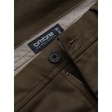 Ombre Men's classic cut chino pants with fine texture - dark olive | shoptok.hr
