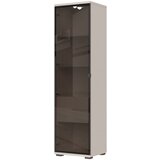Jela Jagodina vitrina V52-1AL/OP - Kolekcija Opera - Kašmir mat lak/AL Ram kašmir - 52x193x46cm u