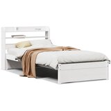 Maison Chic Posteljni okvir - Enojna postelja - Postelja za odrasle z vzglavjem brez vzmetnice bel 100x200 cm, (21695105) Cene