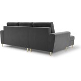 Cosmopolitan Design Svijetlo siva baršunasti sklopiva/s prostorom za odlaganje kutna garnitura (s lijevim kutom/s ležaljkom) Kyoto – | shoptok.hr