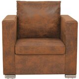  Fotelj rjavo umetno semiš usnje | Shoptok.si