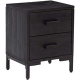  Noćni ormarići 2 kom crni 36 x 30 x 45 cm od masivne borovine | shoptok.hr
