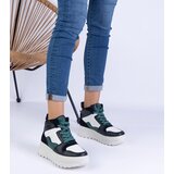 Gemre Black and white women's sports platform sneakers Sunline | Shoptok.si