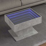  Stolić za kavu LED siva boja betona 70x50x45 cm drveni Cijene