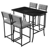Hanah home Set barskih stolova i stolica, 110 x 70 x 92 cm, 5 dijelova, Siva | Eponuda.ba