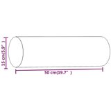  Jastuci 2 kom crvena boja vina Ø 15 x 50 cm od tkanine | shoptok.hr
