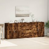  Komode 3 kom boja dimljenog hrasta od konstruiranog drva | shoptok.hr