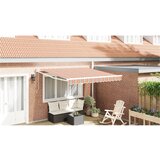 vidaXL Automatska uvlačiva tenda Višebojna pruga 350x250 cm Cijene