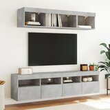 TV ormarić s LED svjetlima siva boja betona 80x30x40 cm | shoptok.hr