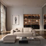 Rodier Bež žameten tabure Rene – | Shoptok.si