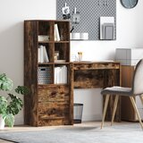 vidaXL stol s pohranom Dimljeni hrast Konstruirano drvo | shoptok.hr
