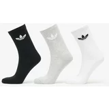 Adidas Trefoil Cushion Crew Sock 3-Pack White/ Medium Grey Heather/ Black