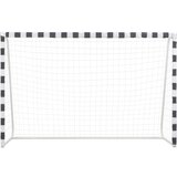 The Living Store Nogometni gol 300x200x90 cm kovinski črn in bel - Nogometni Gol, (21417479) | Shoptok.si