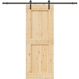 vidaXL Drsna vrata s kompletom vodil 85x210 cm trdna borovina | Shoptok.si