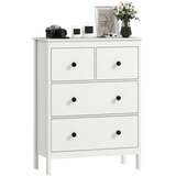 HOMCOM Komoda iverna plošča 74D x 35Š x 97V cm Bela, (5000242530) | Shoptok.si