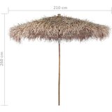  Senčnik iz bambusa s streho iz listov bananovca 210 cm, (20610731) | Shoptok.si
