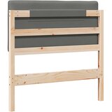  Tapecirani uzglavlje s uzglavljem Smeđa i svijetlosiva 80 cm | shoptok.hr