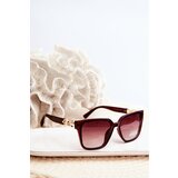 Kesi Women's Sunglasses with Decorative Details: UV400 Dark Brown | shoptok.hr