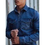 DStreet Koszula męska jeansowa niebieska | shoptok.hr