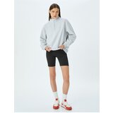 Koton Half Zippered Stitched Detail Oversize Sports Sweatshirt Cene