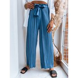 DStreet Marszczone spodnie damskie RUFFLES niebieskie | shoptok.hr