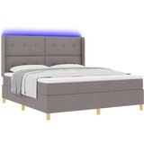 Box Iglast ležišče s vzmetnico in LED osvetlitvijo Taupe 180x200 cm Tkanina, (22048887) | Shoptok.si