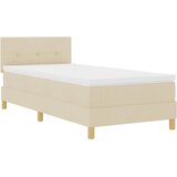  Krevet s opruga kutije s jastukom Krema 80 x 200 cm tkanina | shoptok.hr