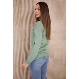 Kesi High neckline sweater dark mint | shoptok.hr