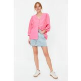 Trendyol Pink Bat Sleeve Woven Shirt Cene