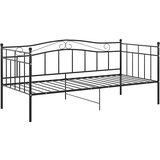  Okvir za krevet na razvlačenje crni metalni 90 x 200 cm | shoptok.hr