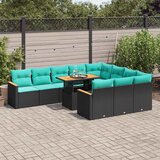  11-dijelni set vrtnih sofa poliratan s jastucima svijetlosivi | shoptok.hr