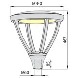  LED spoljašnja svetiljka PARK PLUS LED/60W/230V 4000K | Eponuda.com