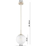 Brilagi Viseći luster na sajli STELLA 1xE27/60W/230V prečnik 18 cm bež/zlatna | Eponuda.com