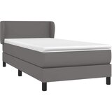  s oprugama i madracem sivi 90 x 200 cm od umjetne kože | shoptok.hr
