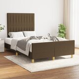 Furnova Posteljni okvir brez vzmetnice temno rjava 120x190 cm blago, (21936451) Cene