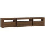 TV ormarić s LED svjetlima boja smeđeg hrasta 195x35x40 cm | shoptok.hr