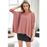 Dewberry 81734 Knitwear Womens Poncho-DARK PINK Cijene