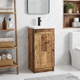  Kupaonski umivaonik s sudoperom Staro drvo 42 x 40 x 84,5 cm | shoptok.hr