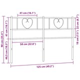  Metalno zamjensko uzglavlje crno 120 cm | shoptok.hr